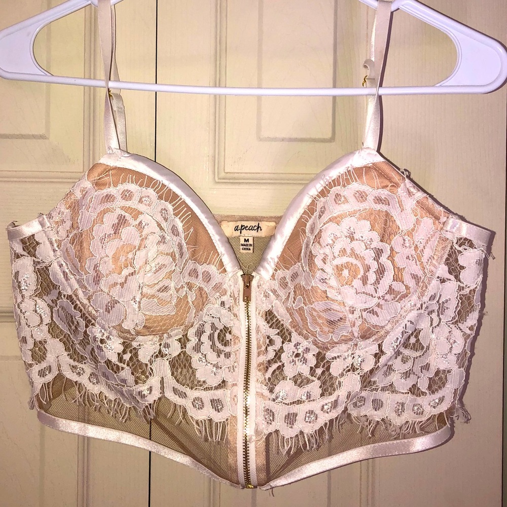 Transparent crop top bra